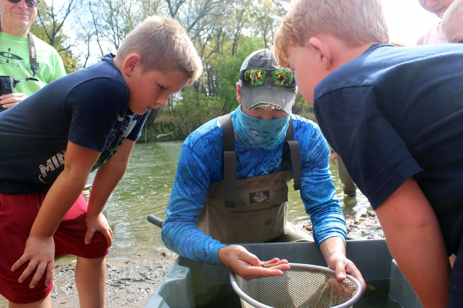 Casey shows fish